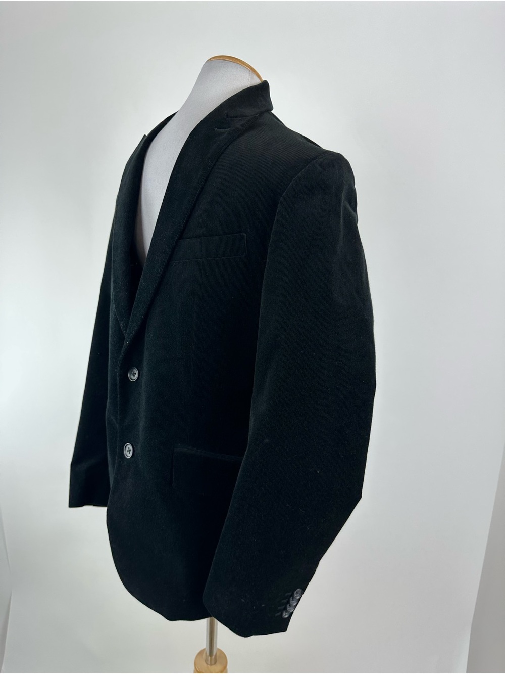 Banana Republic Black Corduroy Tailored Fit Blazer Size 40S - Picture 3 of 9